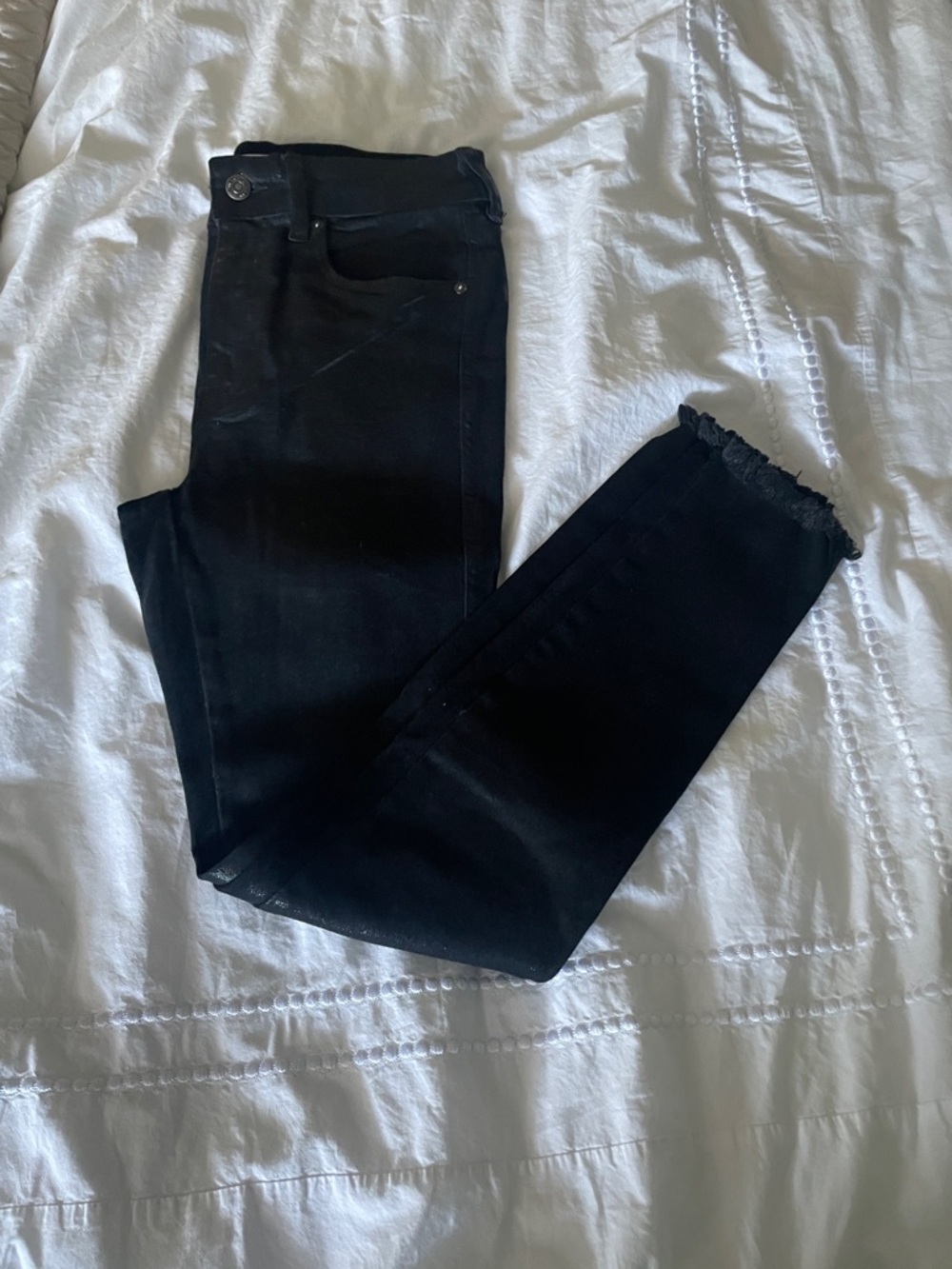 We the free faux leather black skinny jeans size 27